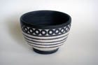 Naked Raku Bowl with Circles